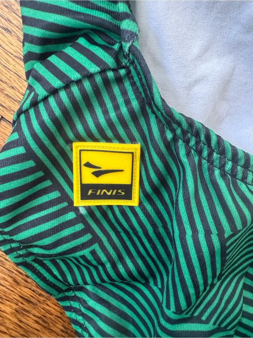 NWT FINIS Bladeback Racing Training Competitive Swimsuit Green Navy 22 Girl 6